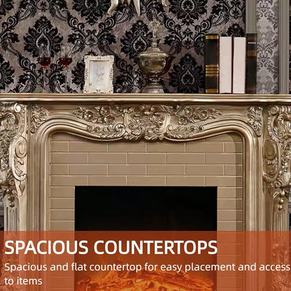 Aihm-Lon Luxurious Electric Fireplace with European Baroque Patterns 59”