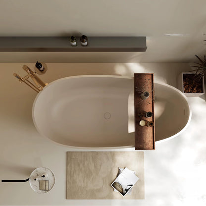 63" Bathtub Artistic Pleated  Soaking Tub with Overflow  Includes Ergonomic Design