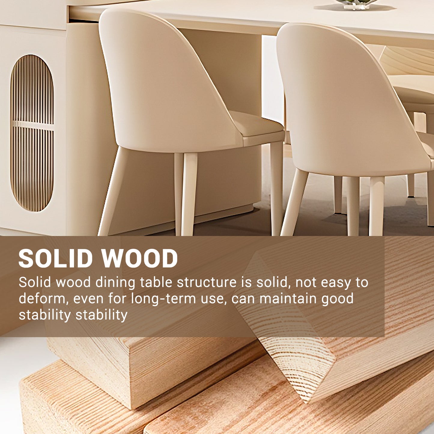 Aihm-Lon Kitchen Island with Storage Extendable Dining Table 86.61"-102.36"