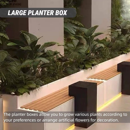 Aihm-Lon Landscape Bench  with Spacious Seat Black Table and Light 55.12" - 70.87"