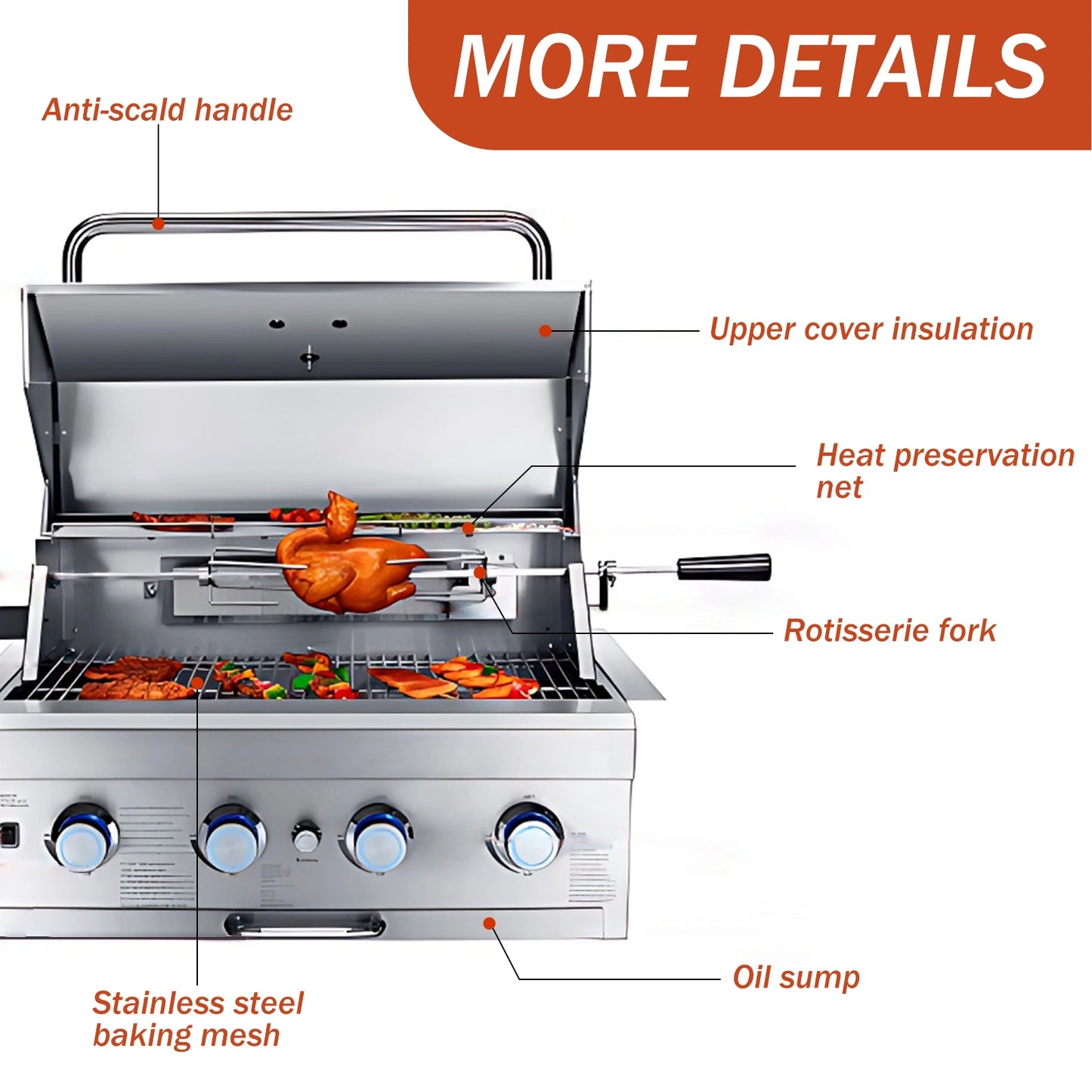 Aihm-Lon Grey Outdoor Storage Cabinets with BBQ and Slate Countertop 71''