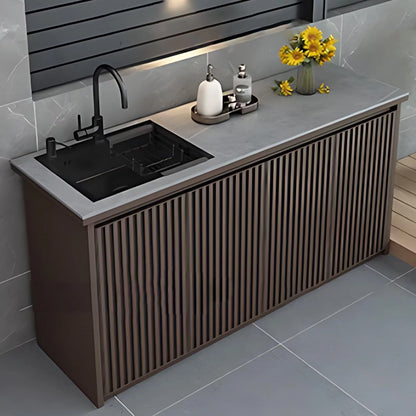 Aihm-Lon Outdoor Kitchen Cabinet with  Large Storage 62.99"