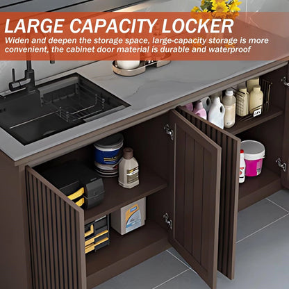 Aihm-Lon Outdoor Kitchen Cabinet with  Large Storage 62.99"