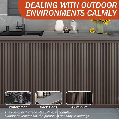 Aihm-Lon Outdoor Kitchen Cabinet with  Large Storage 62.99"