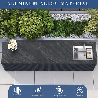 Aihm-Lon Outdoor Kitchen Cabinets with Sink 62.99"-78.74"