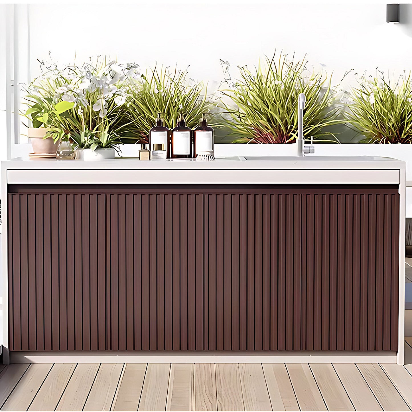 Aihm-Lon Outdoor Laundry Utility Cabinet with Sink 47.24"-62.99"