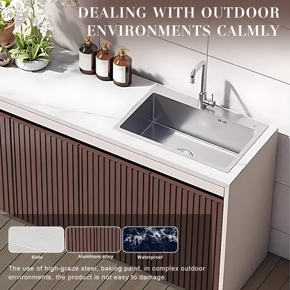 Aihm-Lon Outdoor Laundry Utility Cabinet with Sink 47.24"-62.99"