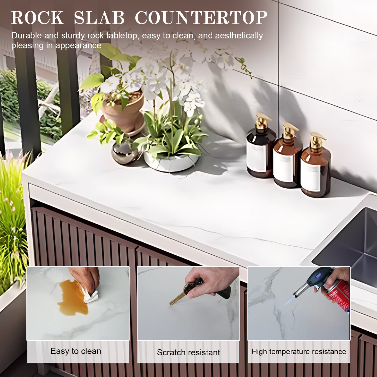 Aihm-Lon Outdoor Laundry Utility Cabinet with Sink 47.24"-62.99"