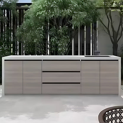 Aihm-Lon Aluminum Outdoor Sink Cabinet with Drawers 78.74"