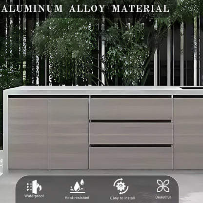Aihm-Lon Aluminum Outdoor Sink Cabinet with Drawers 78.74"