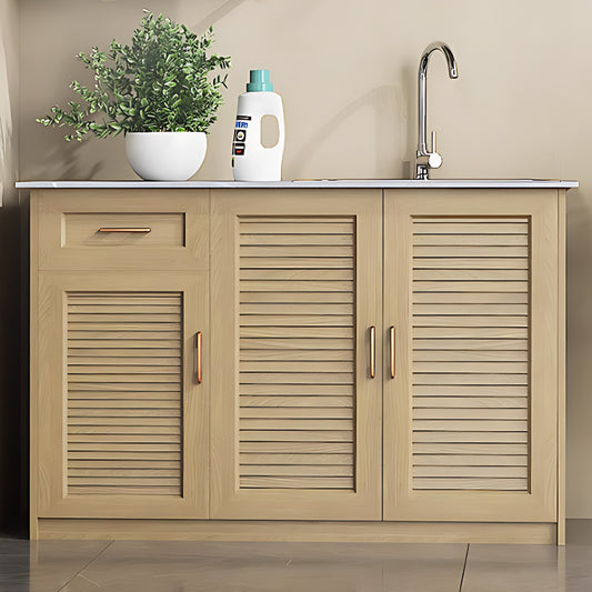 Aihm-Lon Wood Color Outdoor Large Storage Cabinets 43.31"-55.12"