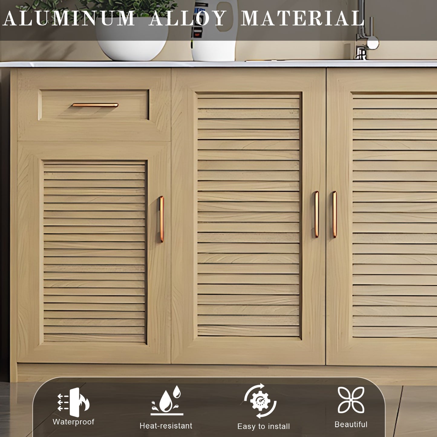 Aihm-Lon Wood Color Outdoor Large Storage Cabinets 43.31"-55.12"