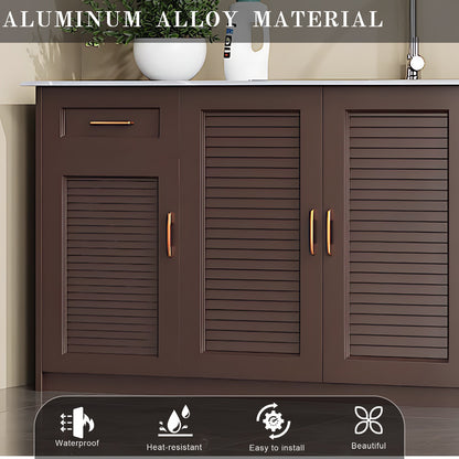 Aihm-Lon Brown Outdoor Large Storage Cabinets with Doors 43.31"-55.12"