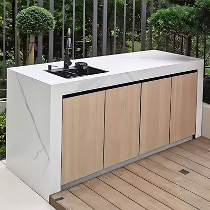 Aihm-Lon Outdoor Kitchen Cabinet with Sink and Storage 80"-88"