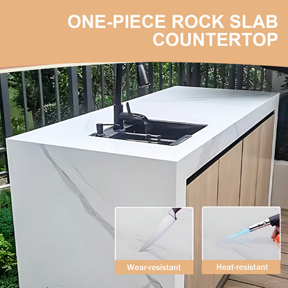 Aihm-Lon Outdoor Kitchen Cabinet with Sink and Storage 80"-88"