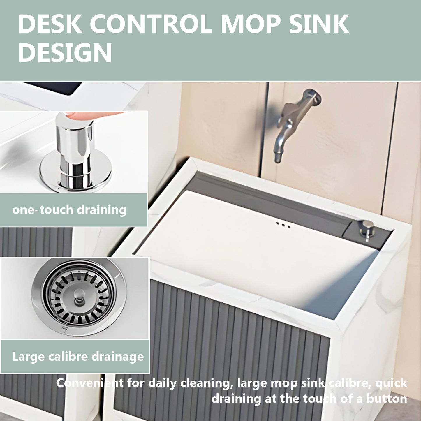 Aihm-Lon Outdoor Kitchen Cabinet with Double Sinks 68.5"