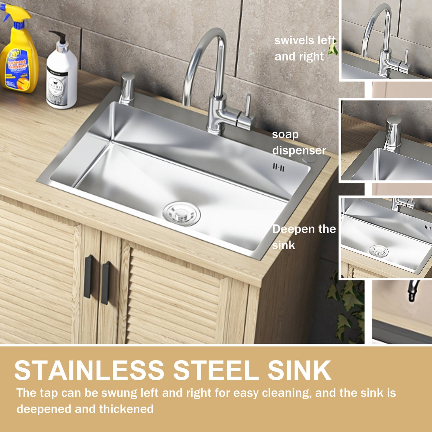 Aihm-Lon Outdoor Kitchen Cabinet with Aluminum Cabinet 47.24"