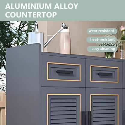 Aihm-Lon Outdoor Kitchen Cabinets with Drawers 43.3"-55.11"