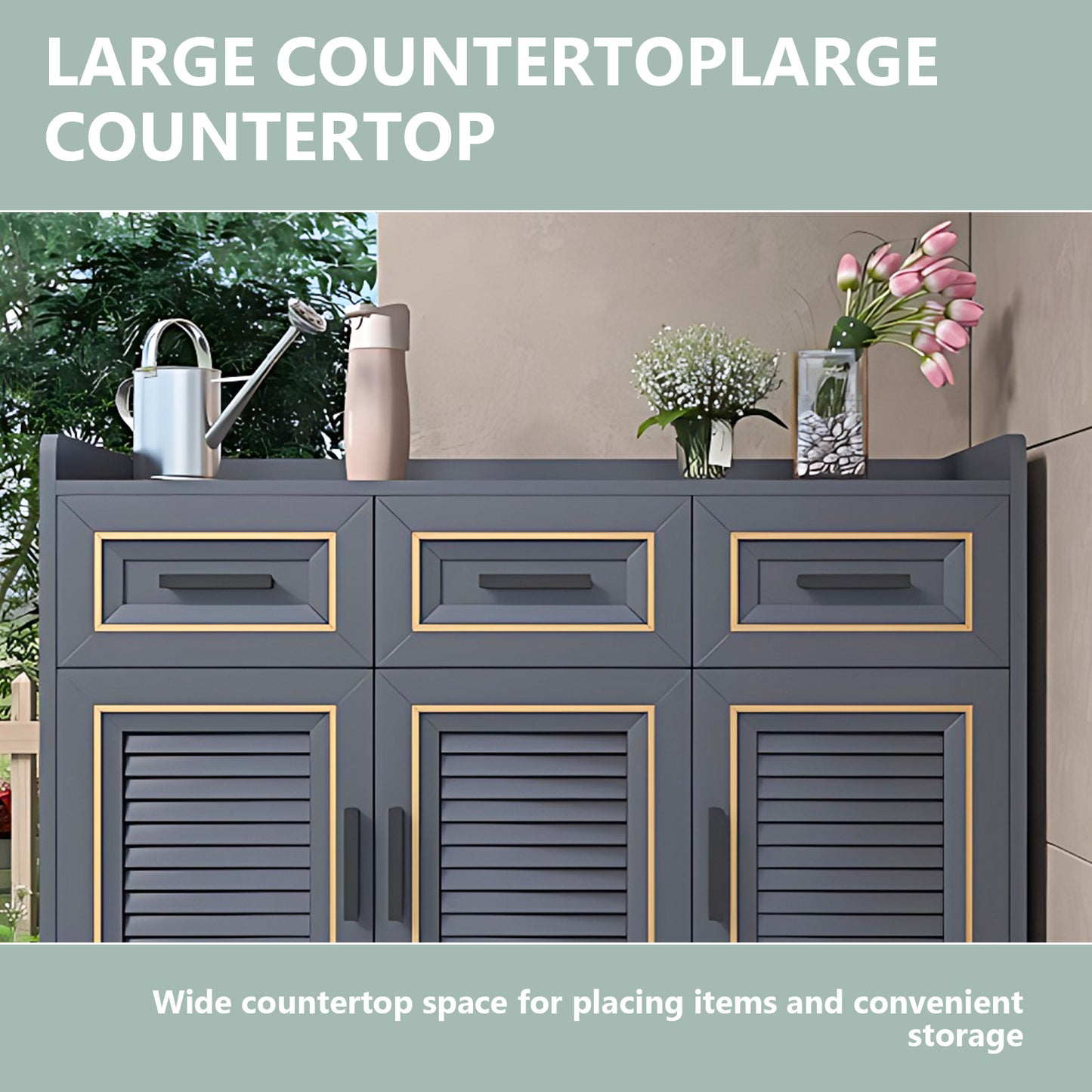 Aihm-Lon Outdoor Kitchen Cabinets with Drawers 43.3"-55.11"