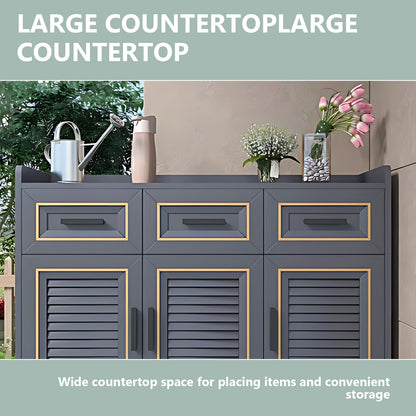 Aihm-Lon Outdoor Kitchen Cabinets with Drawers 43.3"-55.11"