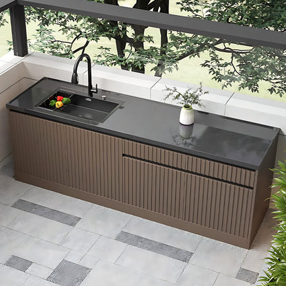 Aihm-Lon Outdoor Kitchen Cabinets with Cupboard Storage 70.86"-78.74"