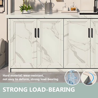 Aihm-Lon Outdoor Kitchen Cabinet with Washing Mop Sink 80.31"-84.25"