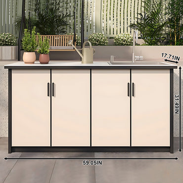 Aihm-Lon Freestanding Outdoor Kitchen Cabinet 59.05"-62.99"