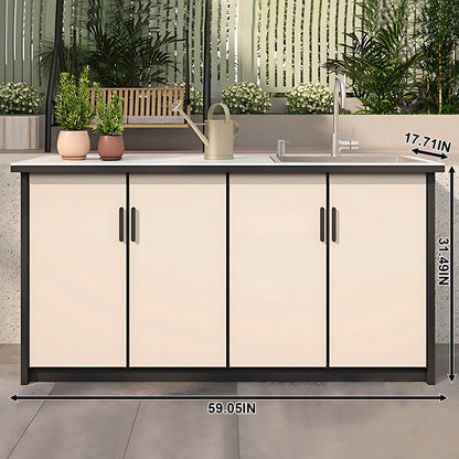 Aihm-Lon Freestanding Outdoor Kitchen Cabinet 59.05"-62.99"
