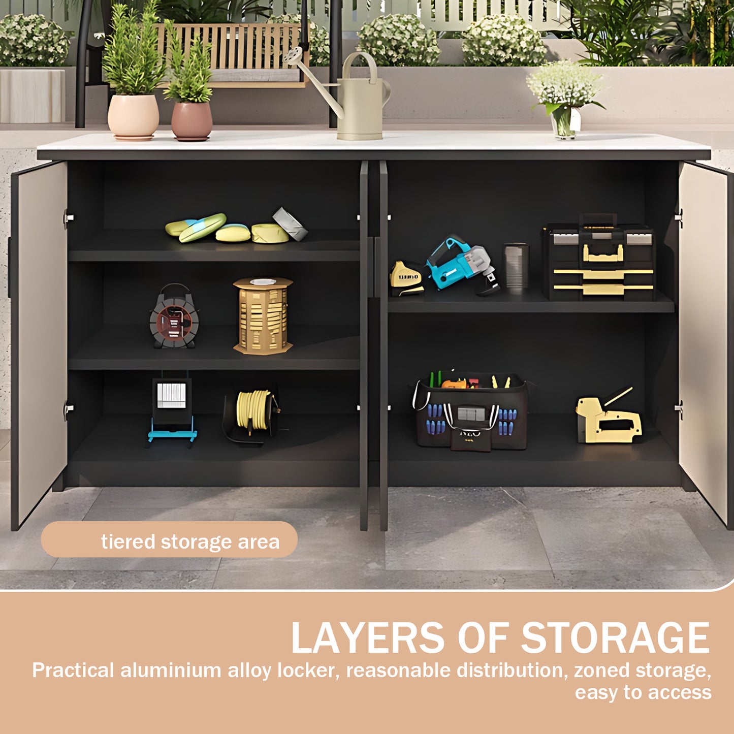 Aihm-Lon Freestanding Outdoor Kitchen Cabinet 59.05"-62.99"