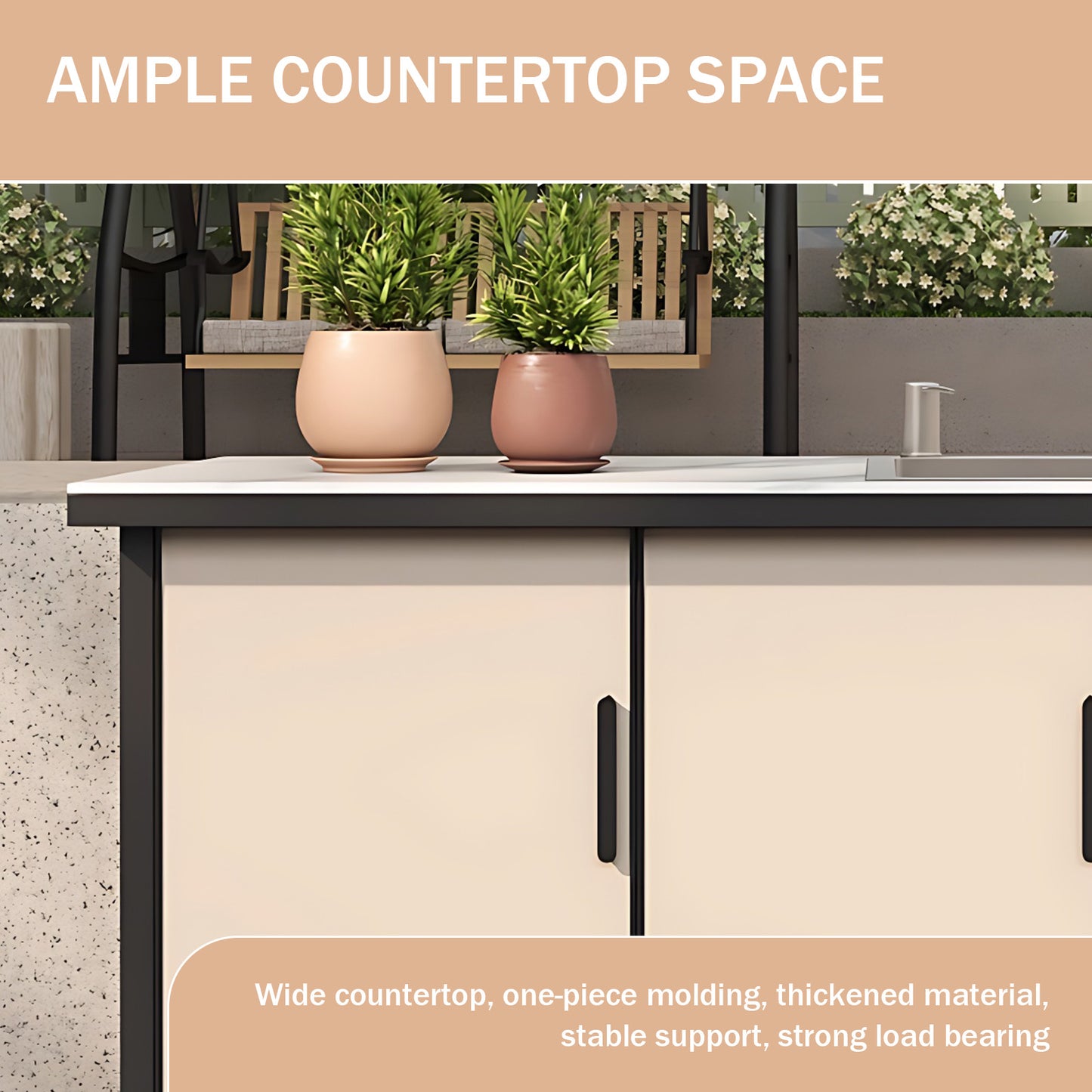 Aihm-Lon Freestanding Outdoor Kitchen Cabinet 59.05"-62.99"