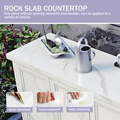 Aihm-Lon Outdoor Kitchen Cabinet with Two Doors Storage Cabinet 59.05"-62.99"