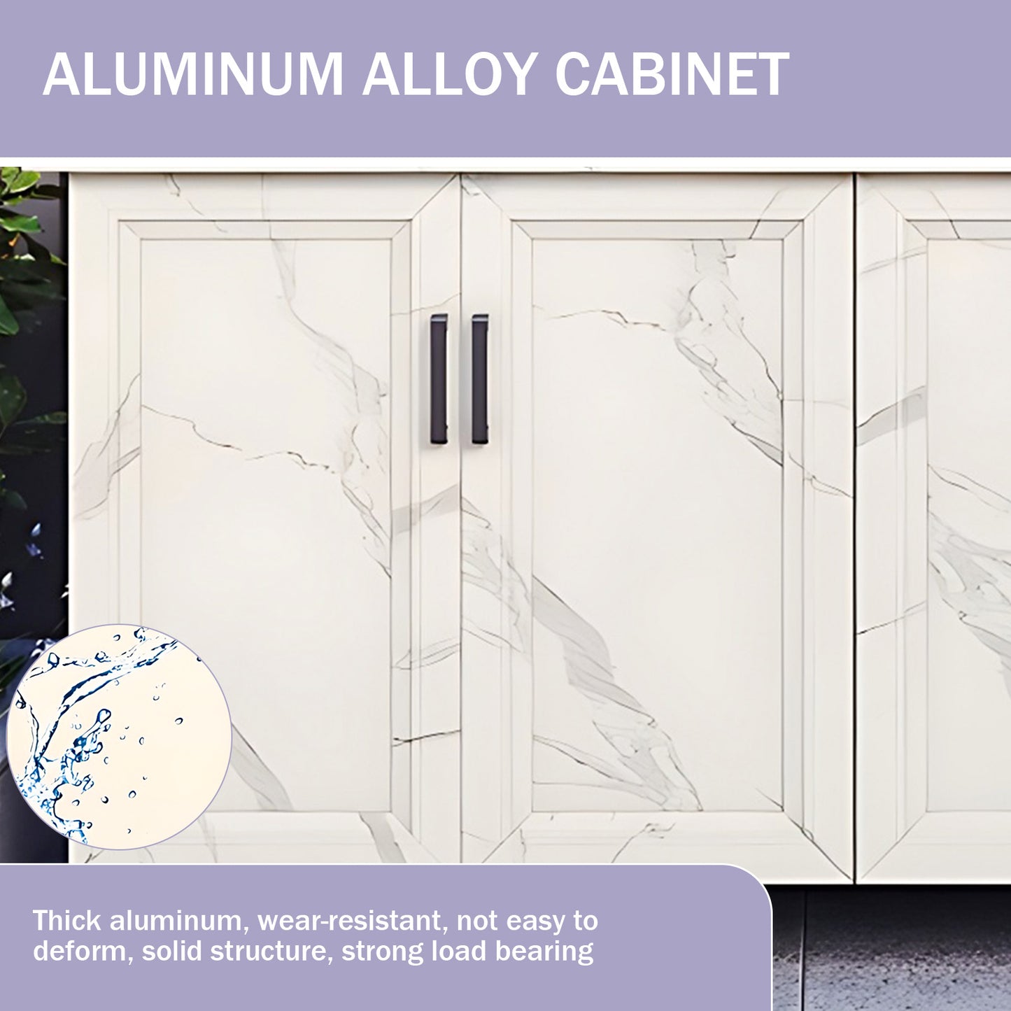 Aihm-Lon Outdoor Kitchen Cabinet with Two Doors Storage Cabinet 59.05"-62.99"