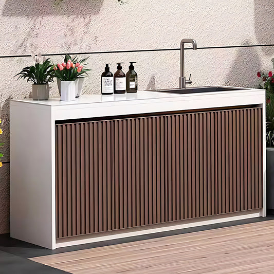 Aihm-Lon Aluminum Outdoor Kitchen Cabinet with Sink 62.99"