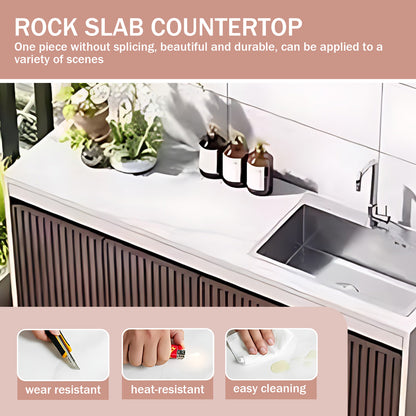 Aihm-Lon Aluminum Outdoor Kitchen Cabinet with Sink 62.99"