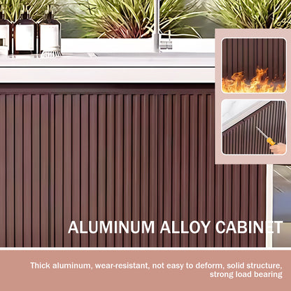 Aihm-Lon Aluminum Outdoor Kitchen Cabinet with Sink 62.99"