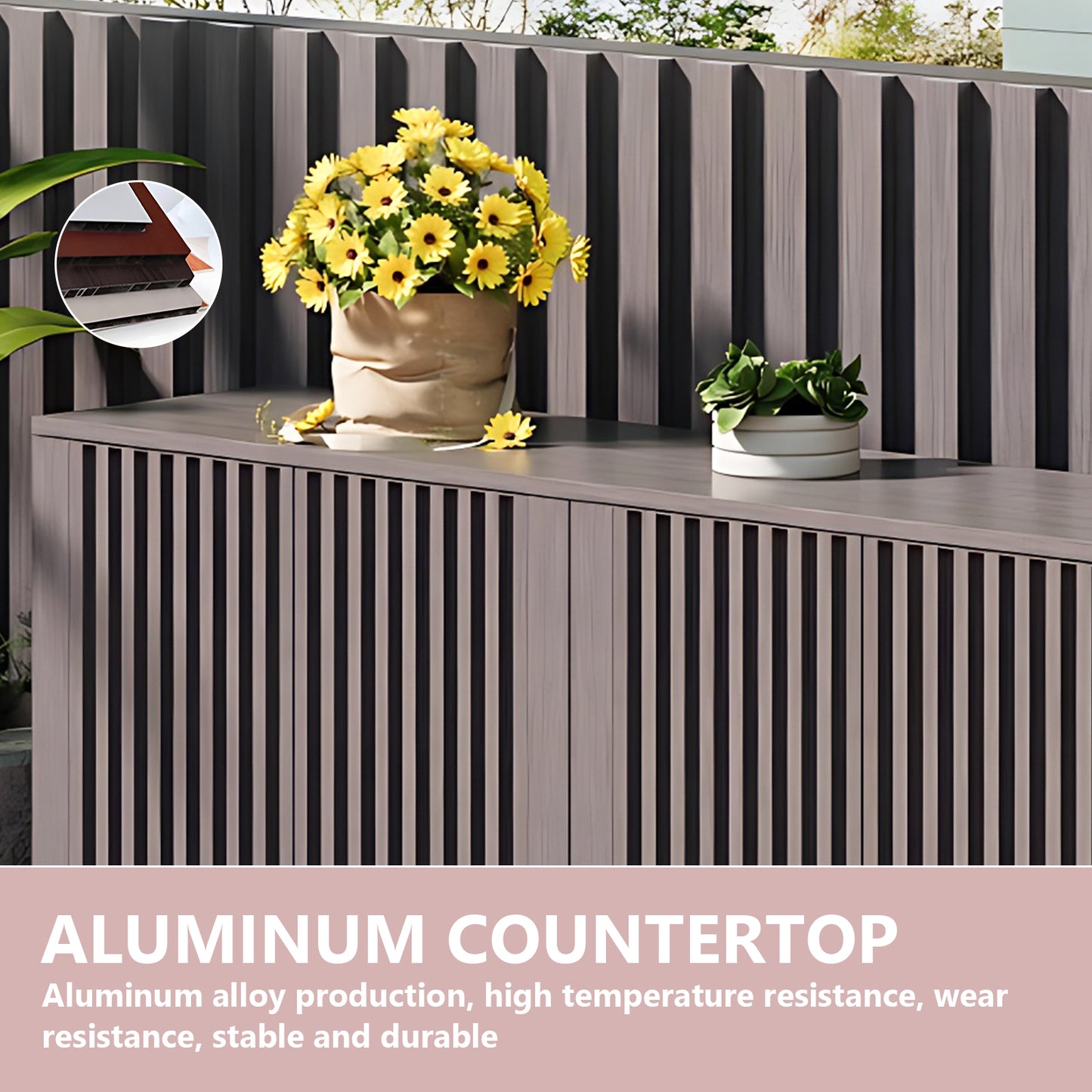 Aihm-Lon Large Outdoor Patio Storage Cabinet 51.18"-62.99"