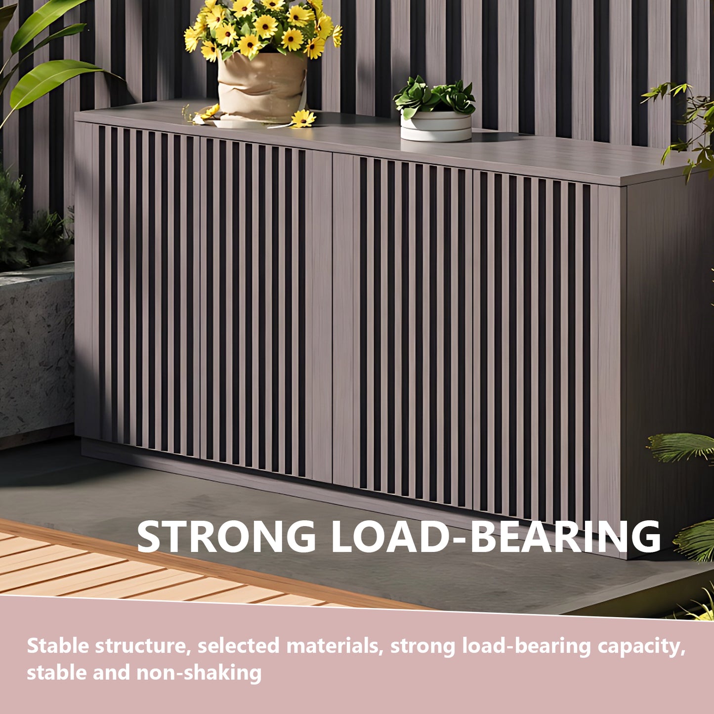 Aihm-Lon Large Outdoor Patio Storage Cabinet 51.18"-62.99"