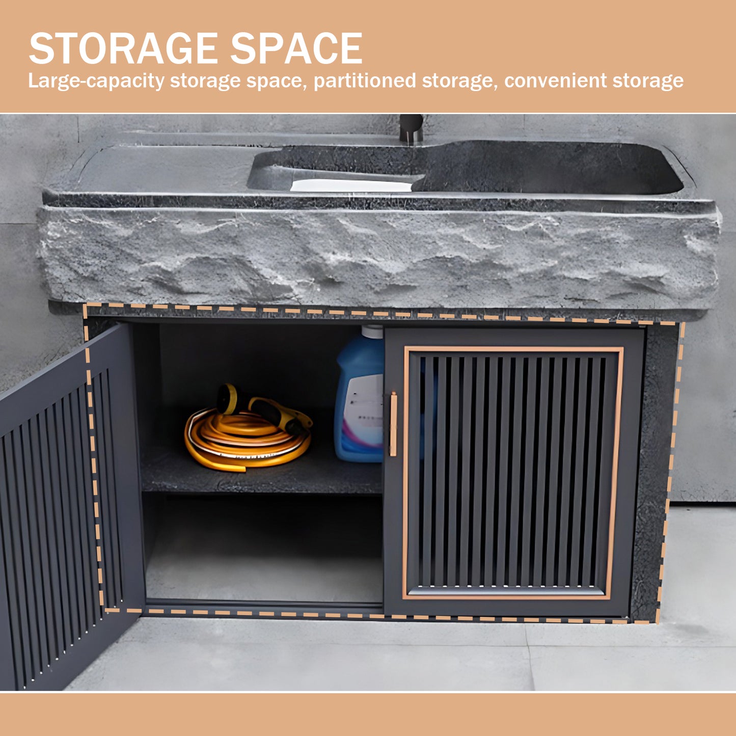 Aihm-Lon Outdoor Laundry Cabinets and Storage 39.37"-59.05"