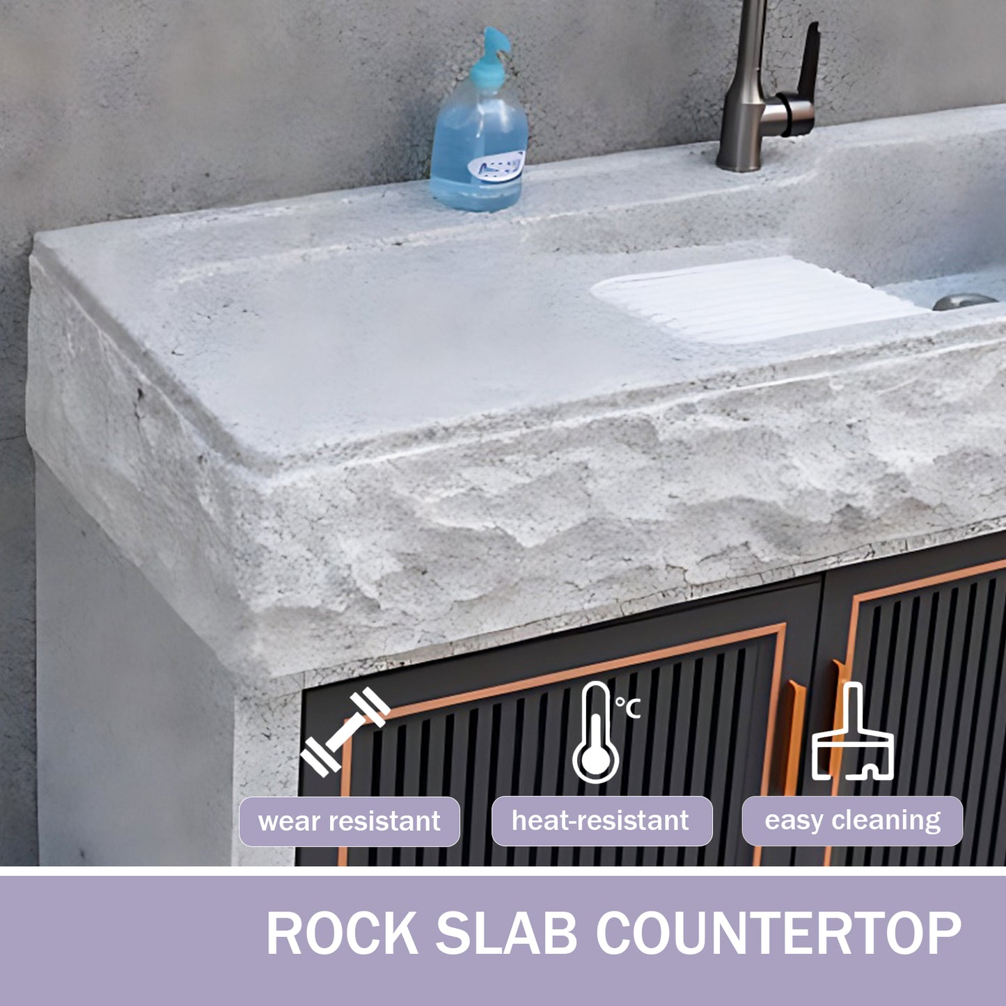 Aihm-Lon Outdoor Storage Cabinets with Black Doors 43.30"-59.05"