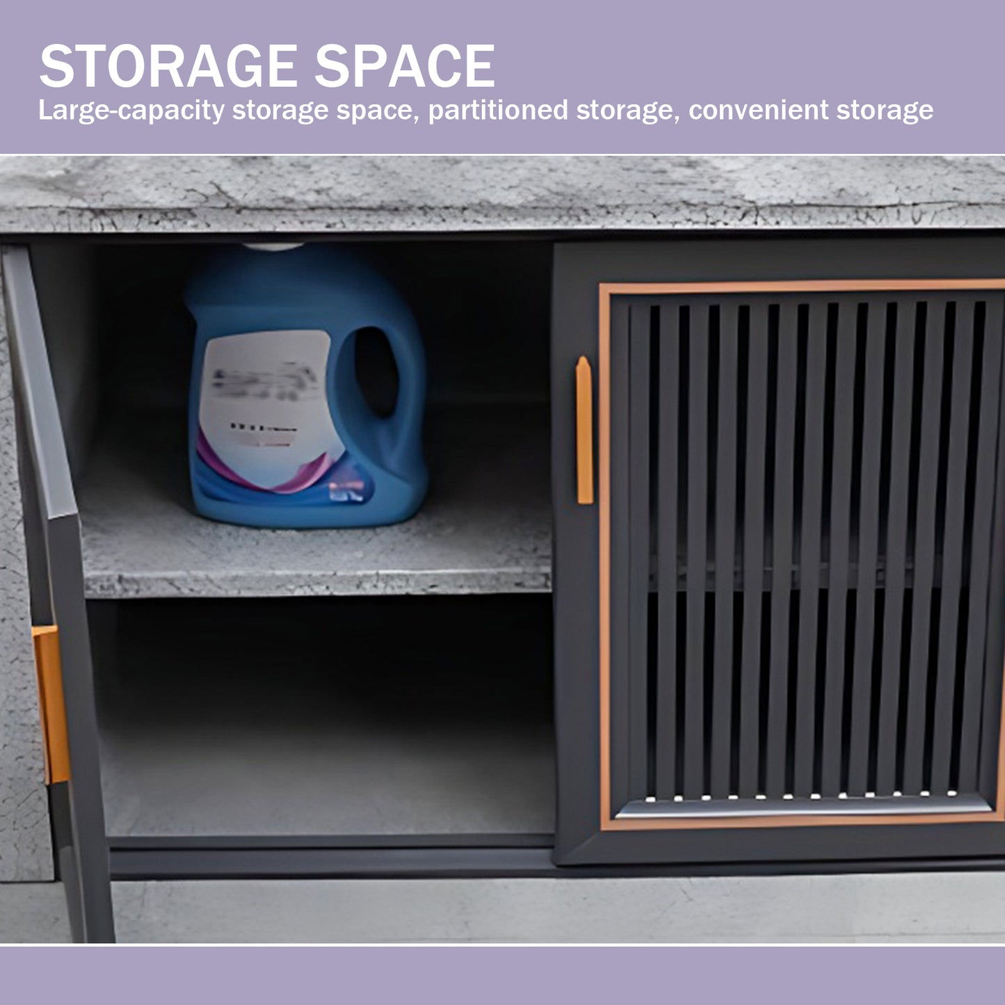 Aihm-Lon Outdoor Storage Cabinets with Black Doors 43.30"-59.05"