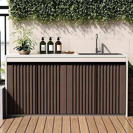 Aihm-Lon Aluminum Outdoor Kitchen Cabinets with Sink 62.99"-78.74"
