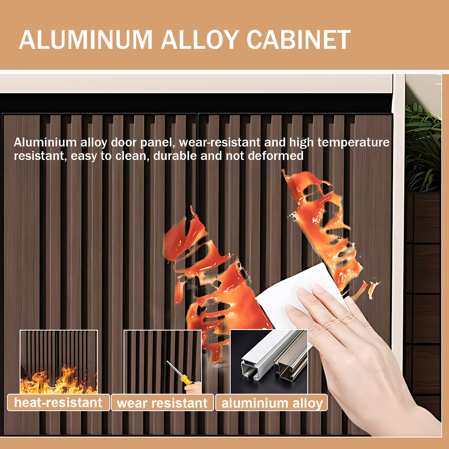 Aihm-Lon Aluminum Outdoor Kitchen Cabinets with Sink 62.99"-78.74"