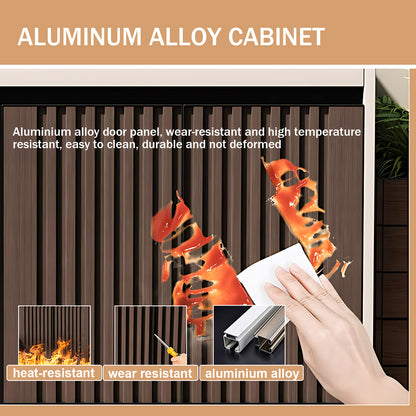 Aihm-Lon Aluminum Outdoor Kitchen Cabinets with Sink 62.99"-78.74"