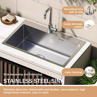 Aihm-Lon Aluminum Outdoor Kitchen Cabinets with Sink 62.99"-78.74"