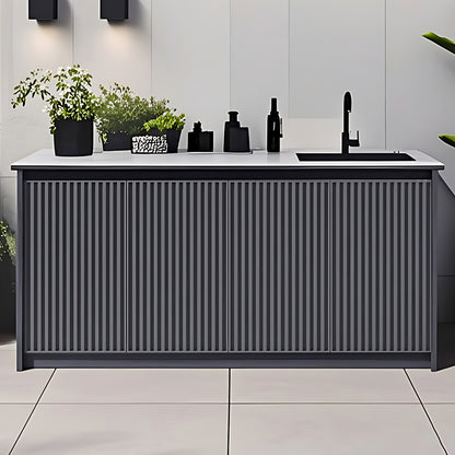 Aihm-Lon Outdoor Storage Cabinets with Stainless Steel Sink 55.11"-78.74"