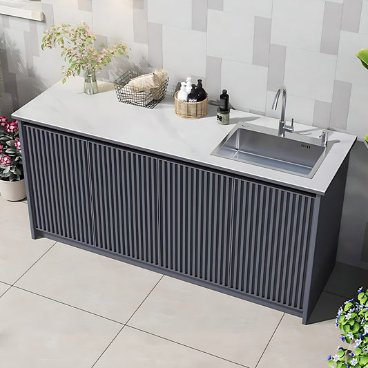 Aihm-Lon Waterproof Outdoor Storage Cabinet with Doors and Shelves  62.99"