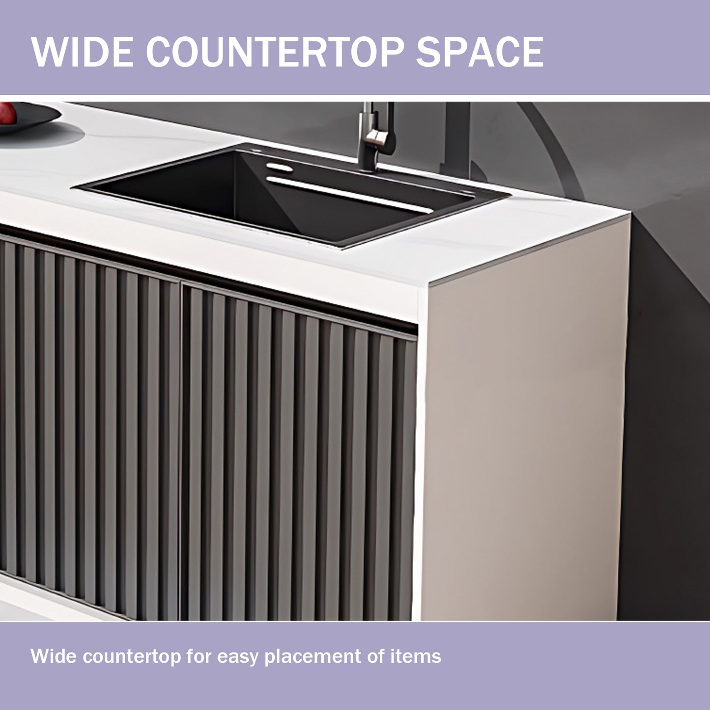 Aihm-Lon Aluminum Outdoor Kitchen Cabinets with Large Storage 55.11"-78.74"