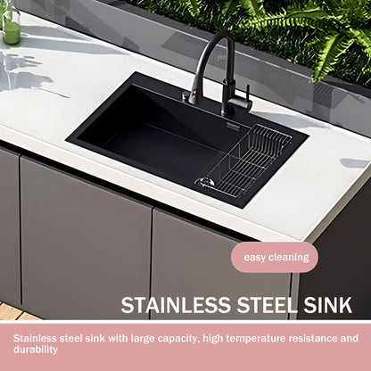 Aihm-Lon Outdoor Kitchen Storage Cabinet with Utility Cabinets 55.11"-78.74"