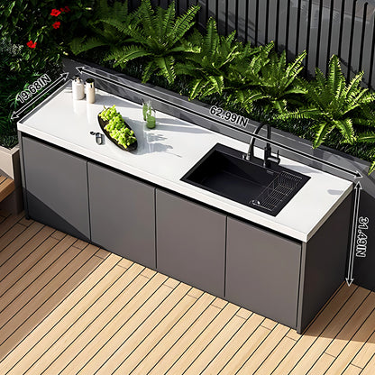 Aihm-Lon Outdoor Kitchen Storage Cabinet with Utility Cabinets 55.11"-78.74"