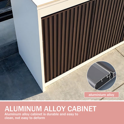 Aihm-Lon Outdoor Kitchen Cabinet with Stainless Steel 47.24"-55.11"